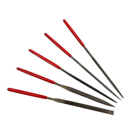 5pc Steel Standard Needle Files in Wallet