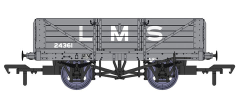 LMS Diagram 1666 Open Wagon LMS Grey - 24361
