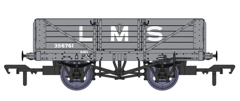 LMS Diagram 1666 Open Wagon LMS Grey - 356761