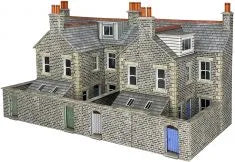Low Relief Terraced House Backs - Stone Built