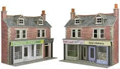 Low Relief Terraced Shop Fronts - Red Brick