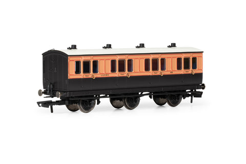 LSWR, 6 Wheel Coach, 1st Class, 490 - Era 2