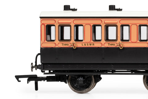LSWR, 6 Wheel Coach, 3rd Class, 648 - Era 2