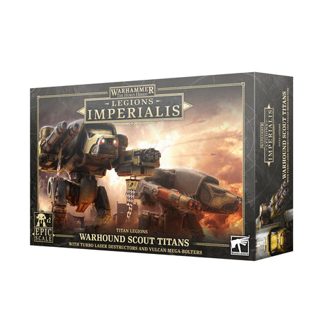Horus Heresy: Legions Imperialis: Warhound Scout Titans with Turbo-laser Destructors and Vulcan Mega-Bolters