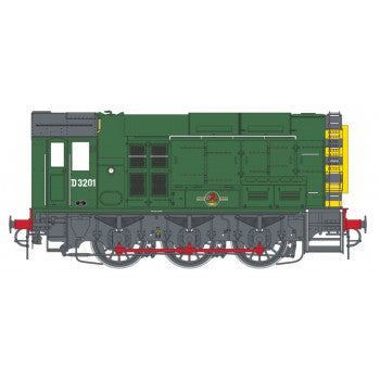 Class 08 D3201 BR Late Green With Wasp Stripes