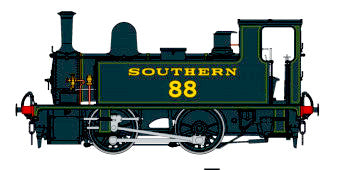 B4 0-4-0T Dock Tank 88 Southern Black