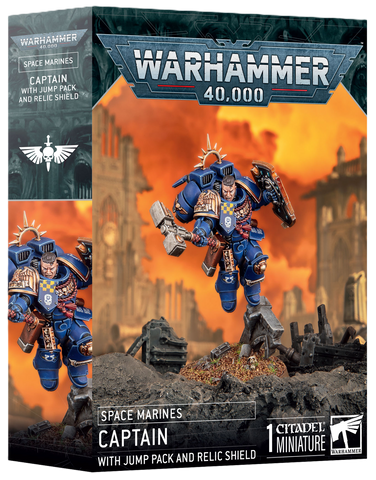 Warhammer 40,000: Space Marines Captain with Jump Pack and Relic Shield