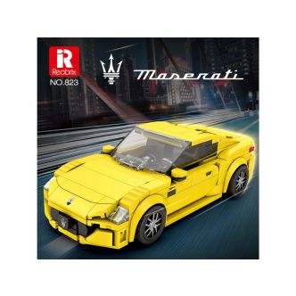 Maserati Yellow Sports Car 384pc Construction Set