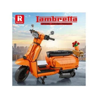 Lambretta Scooter Orange 1169pc Construction Set