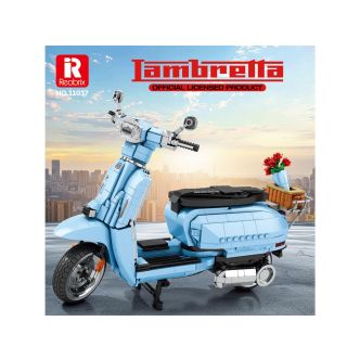Lambretta Scooter Blue 1169pc Construction Set