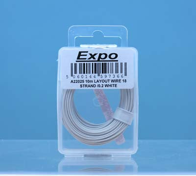 10 Metre Layout Wire - White