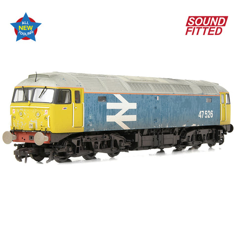 Class 47/4 47526 BR Blue (Large Logo) [Weathered] Sound Fitted