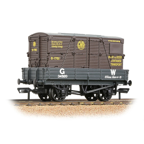 3 Plank Wagon GWR Grey With 'GWR' Brown BD Container