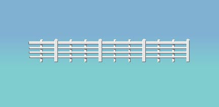 Wood Lineside Fencing (White)