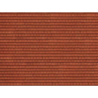 Cardboard Sheet - Roof Tile Red