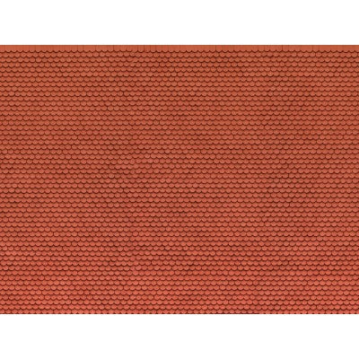 Cardboard Sheet - Plain Tiles Red