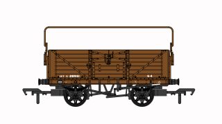 SECR 7 Plank Open Wagon BR Brown S28951 With Rail